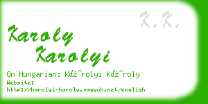 karoly karolyi business card